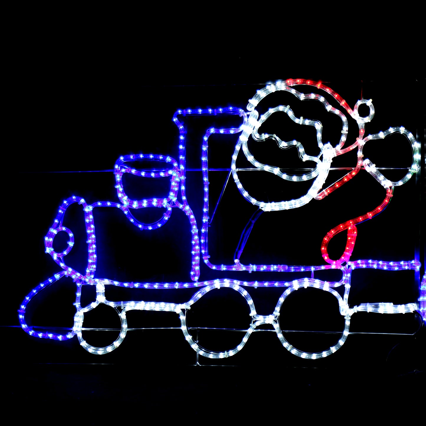 Julemandens tog - udendørs Julebelysning - 78x258cm