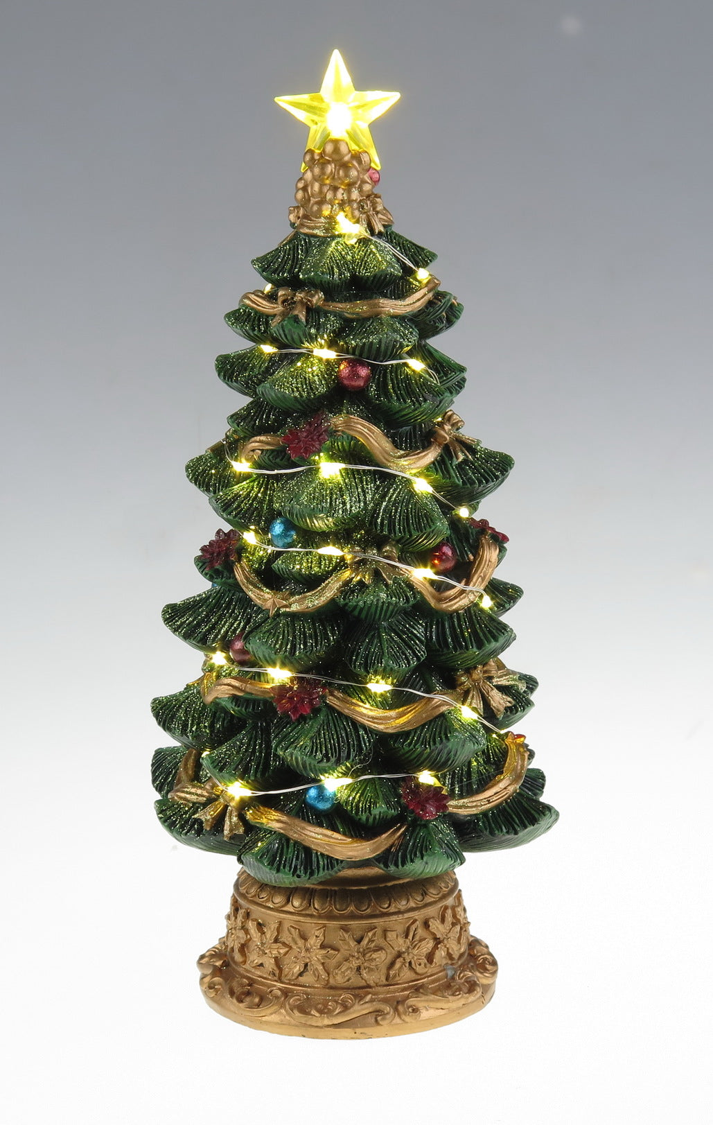 LED tændt juletræ - Christmas Village Scene