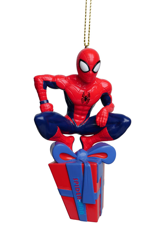 Spiderman oven på julegave - julepynt