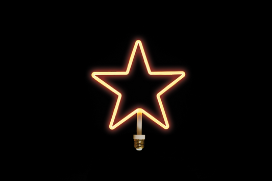 Stjerne LED pære - juledekoration