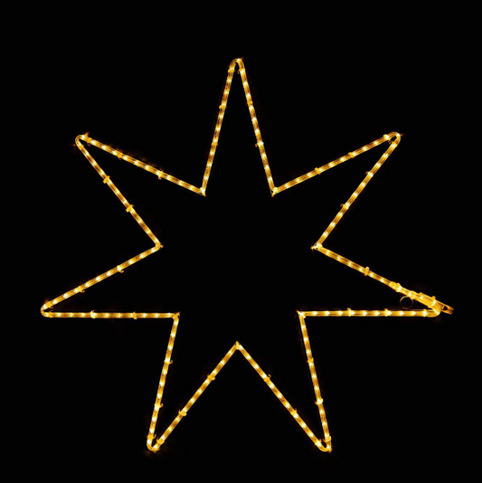 7-takkede LED-stjerne - 90x90cm julelys