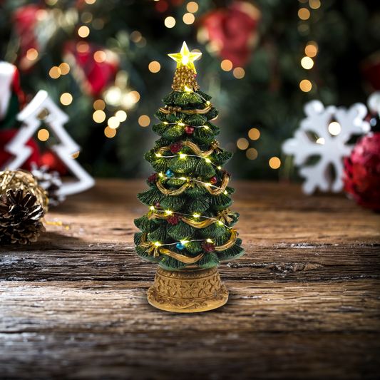 LED tændt juletræ - Christmas Village Scene