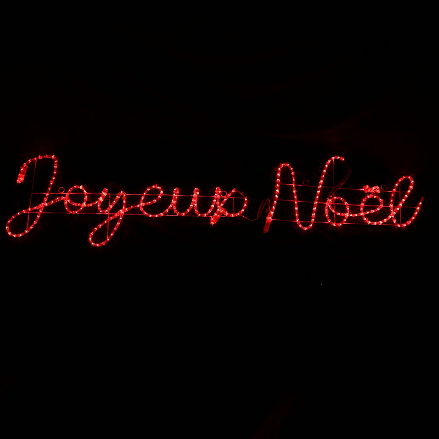 Rødt Joyeux Noël LED-skilt 43x181