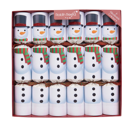 6 pcs juleknækkere - 30 cm - snemænd