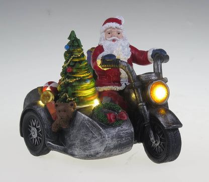 Julemanden på motorcykel med sidevogn - Christmas Village