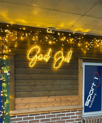 God Jul LED skilt - Varm Hvid 100x48 cm