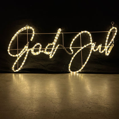 God Jul LED skilt - Varm Hvid 100x48 cm